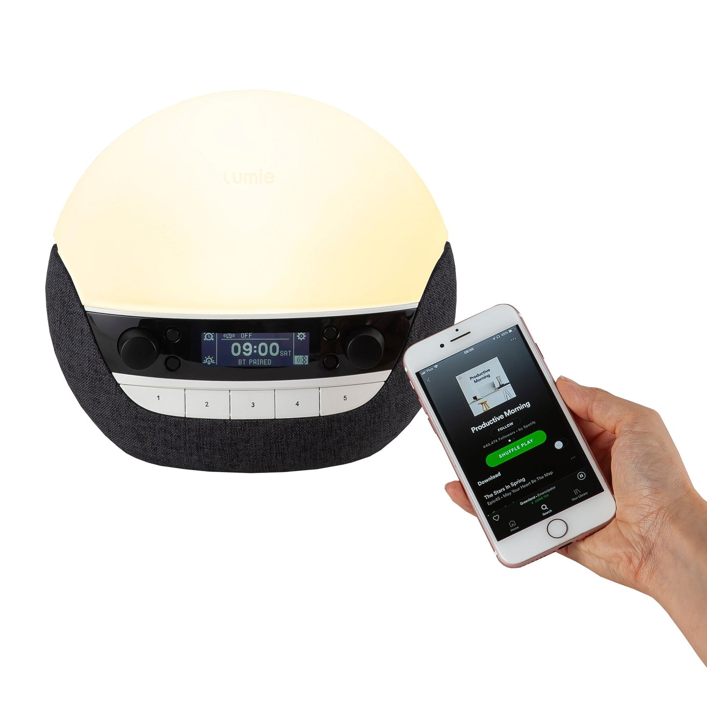 Lumie Bodyclock Luxe DAB är en högkvalitativ wake-up lampa med DAB-radio och naturliga ljud